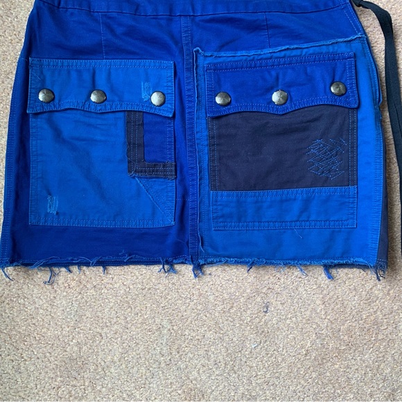 Zadig & Voltaire Janis Grunge Cotton Patchwork Mini Skirt - Medium Size 38 - Picture 6 of 16